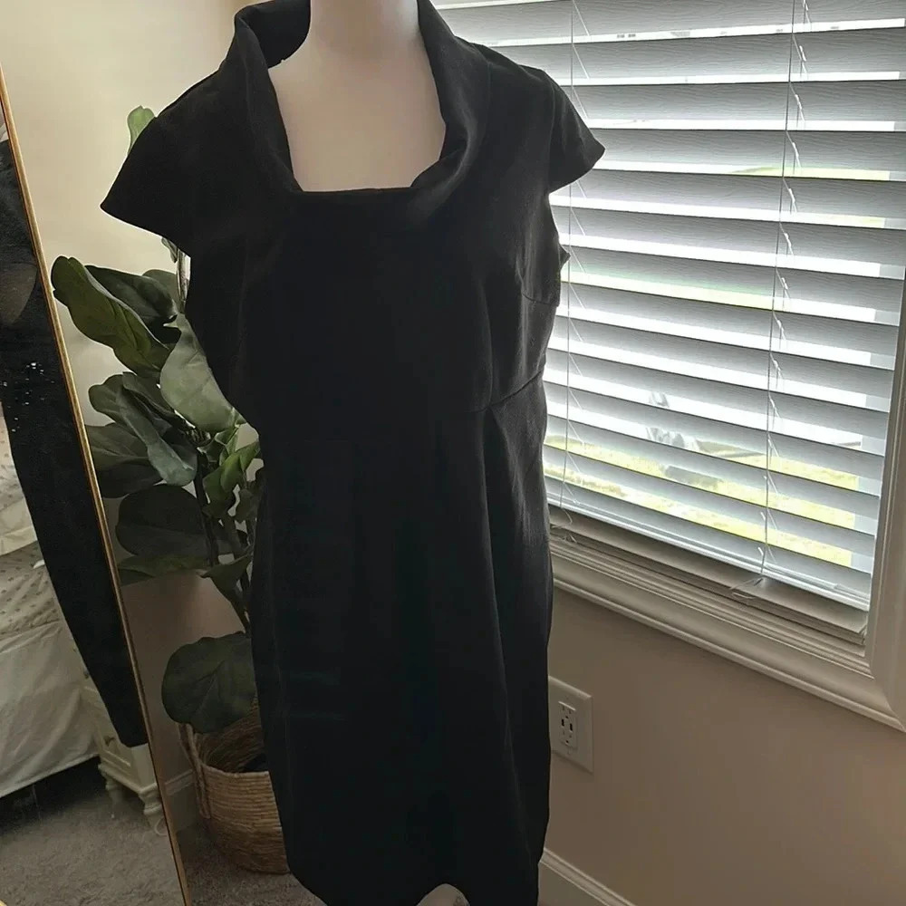 Spense Black Dress button back detail size 14W